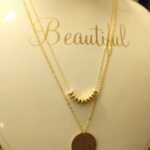 See Photos: 16 inch Gold Charm Necklace with Charms